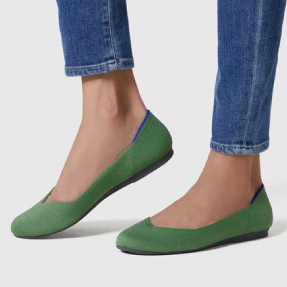 Rothy's The Flat Round Toe in Willow Green Women's Size 10
